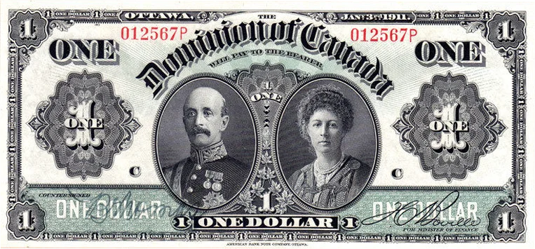 1911 $1 Dominion of Canada Bank Note